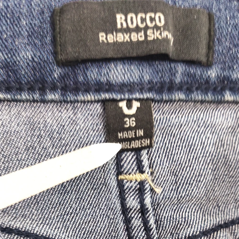 true religion rocco moto skinny style 700123 Medium Blizzard Wash‎ Size 36x32